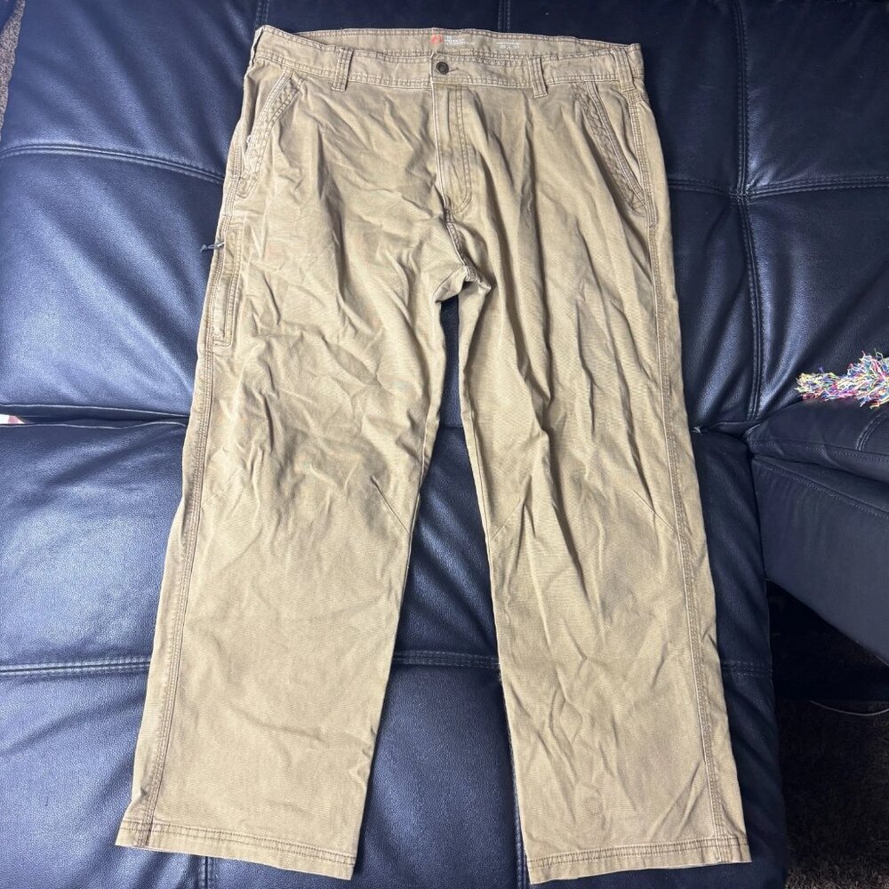 The American Outdoorsman Men's Khakis Pants Beige‎ Canvas Utility Workwear 40x30